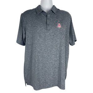 NEW University of Arizona Antigua Mens Polo Shirt Large Heathered Gray NWT